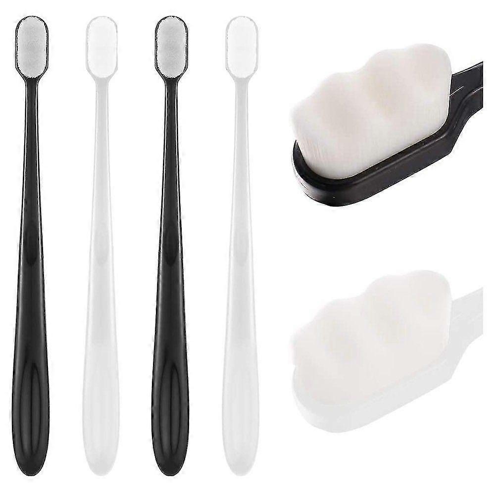 4 Pack Manual Toothbrush Extra Soft Bristle Toothbrush Soft Micro Nano Manual Toothbrush