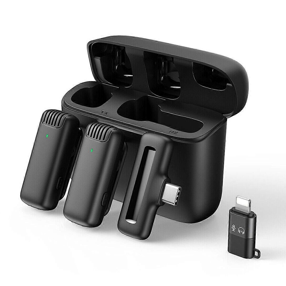 Wireless Lavalier Microphone Pro Mic Noise Reduction For iPhone iPad Vlog Tiktok