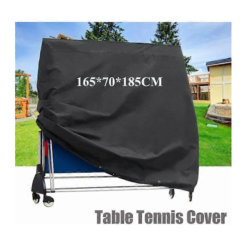 Housse de table de ping-pong en 165x70x185cm noir