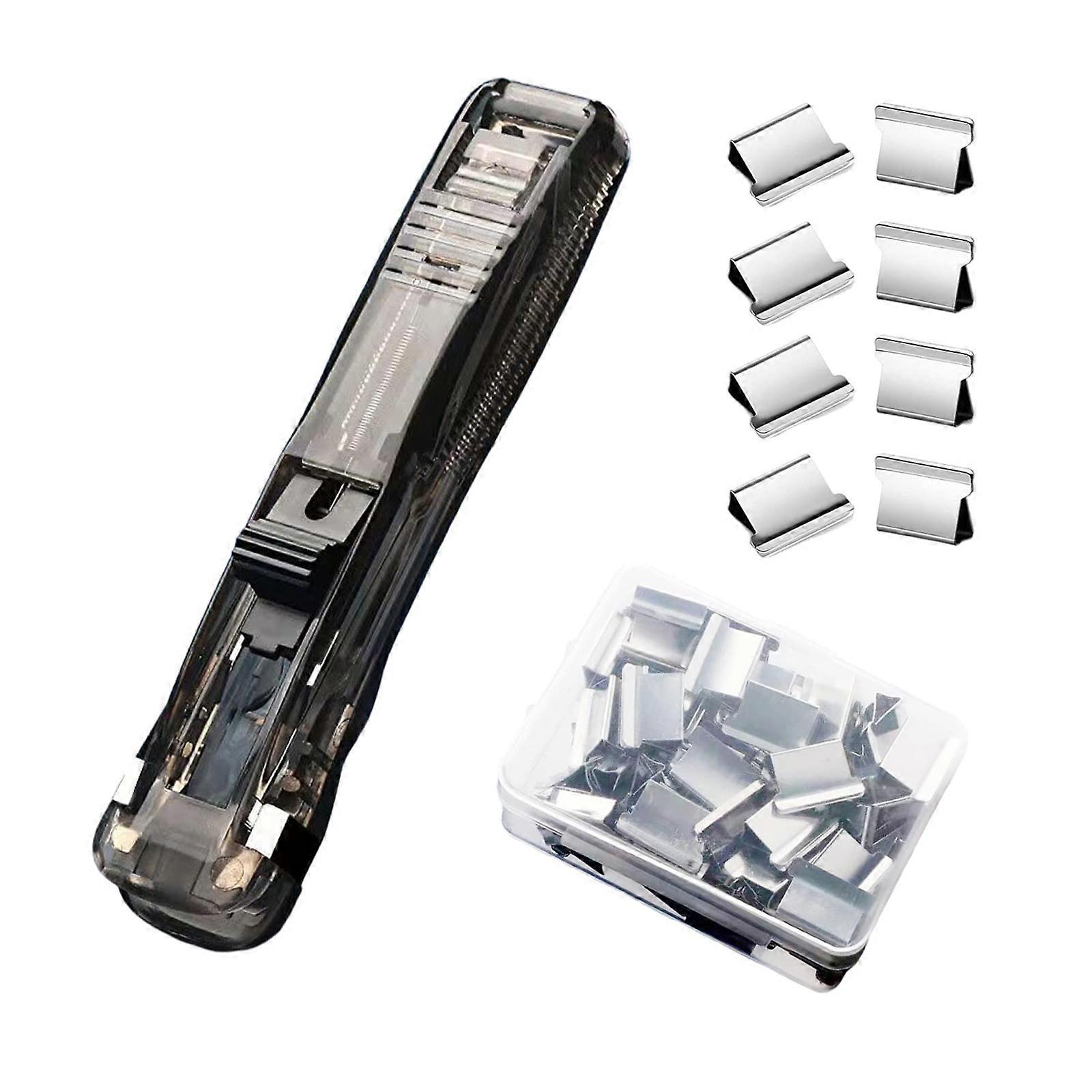 Stapler Paper Clip Document Snacks Sealing Push Binding Mini Remover Binder