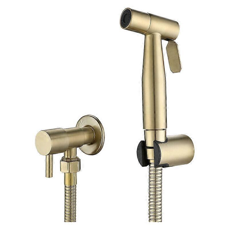Spruzzatore per bidet e toilette in acciaio inossidabile, kit spruzzatore bidet, spruzzatore per rubinetto spruzzatore WC (oro)