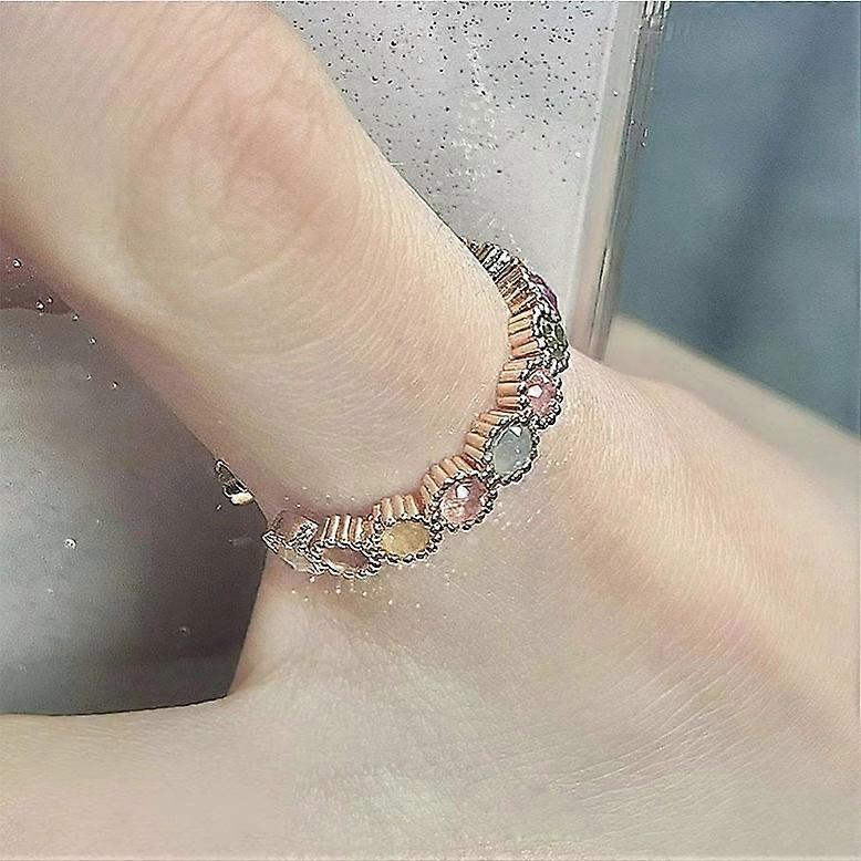 Ventas promocionales Rainbow Cute Cool Design Anillo ajustable simple