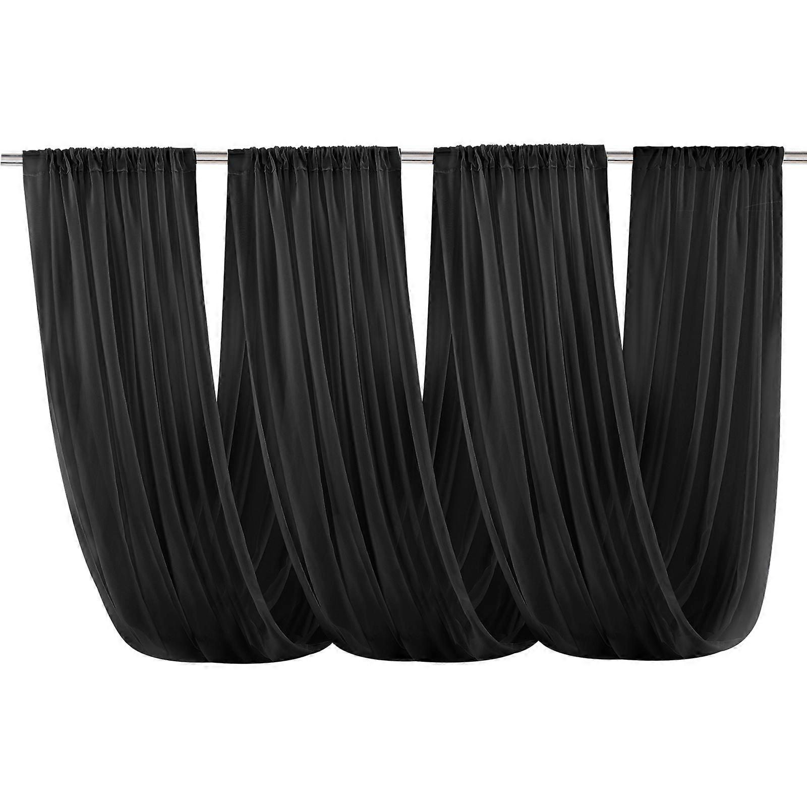 Wedding Arch Draping Fabric Large Wedding Arch Drapes for Ceremony Chiffon Fabric Drapes Arbor Drapery for Reception Sheer Backdrop Curtains for Party