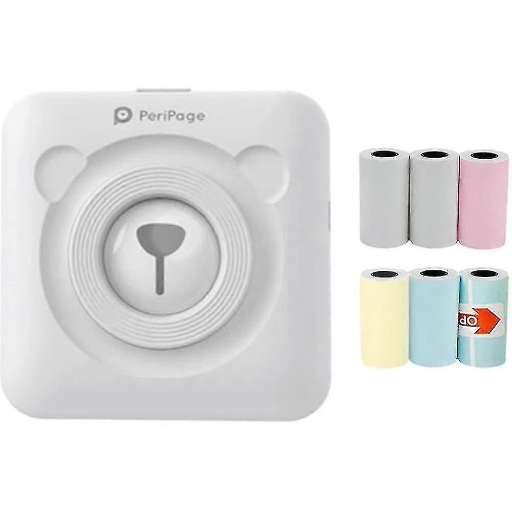 White Portable Smart Photo Printer For Ios & Android Phone