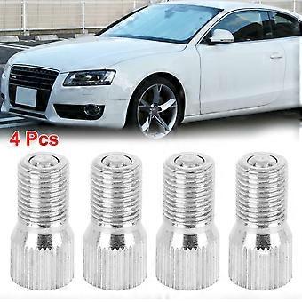 4pcs 19mm Screw-on Valve Cap Stem Extension Car Tyre Wheel Valve Stem Cap Extension Extender For Auto Car Truck Chrome
