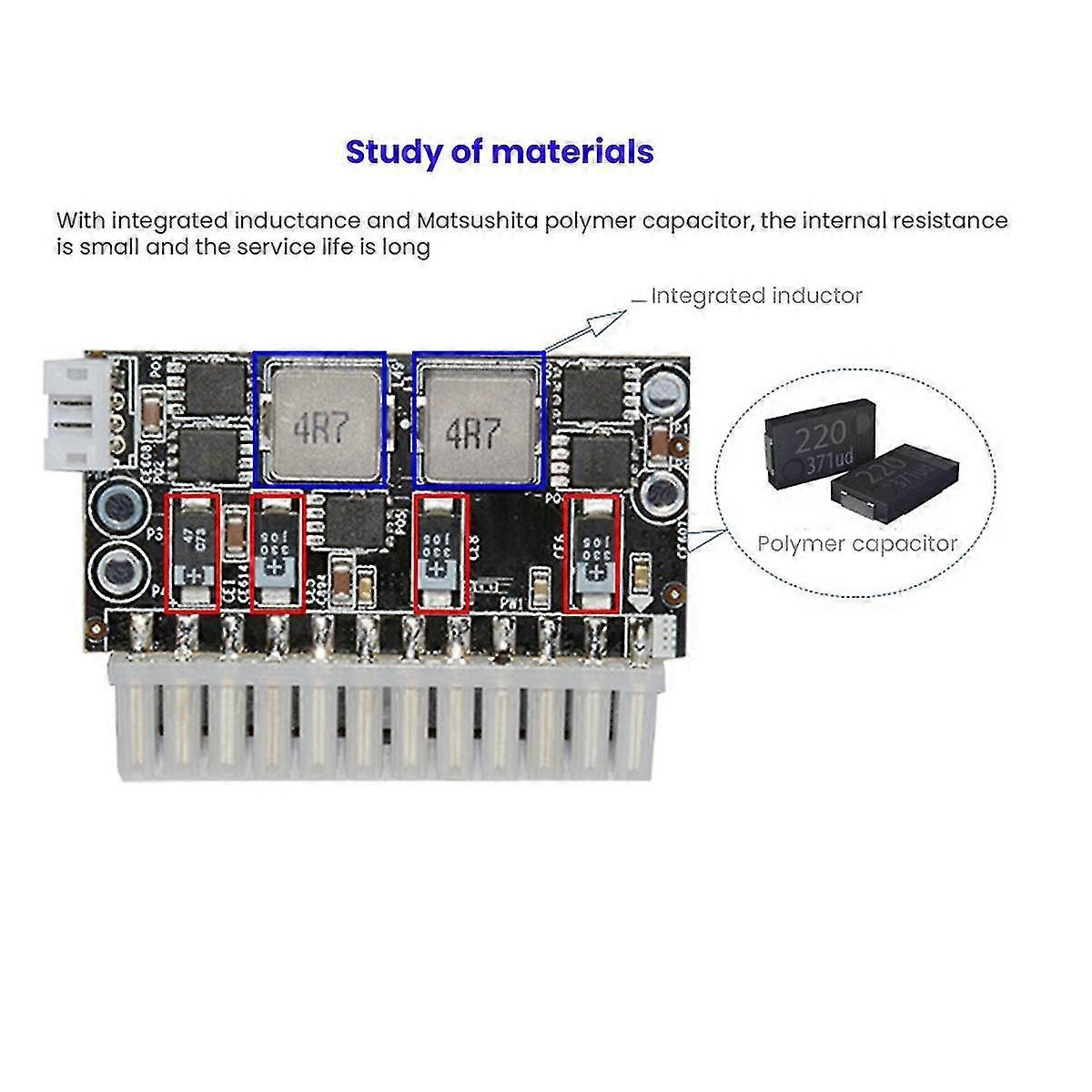 High Power 300w 12v Dc5.5x2.5mm Input Dc-atx Psu Pico Atx Switch Mining Psu 24pin Mini Itx Dc Atx P