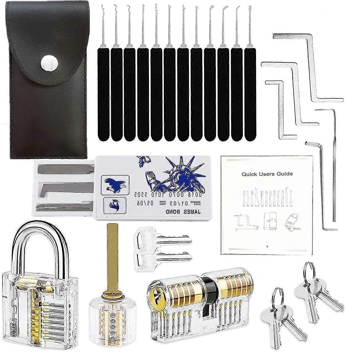 Lock Picking Set With 3 Transparent Practice Locks