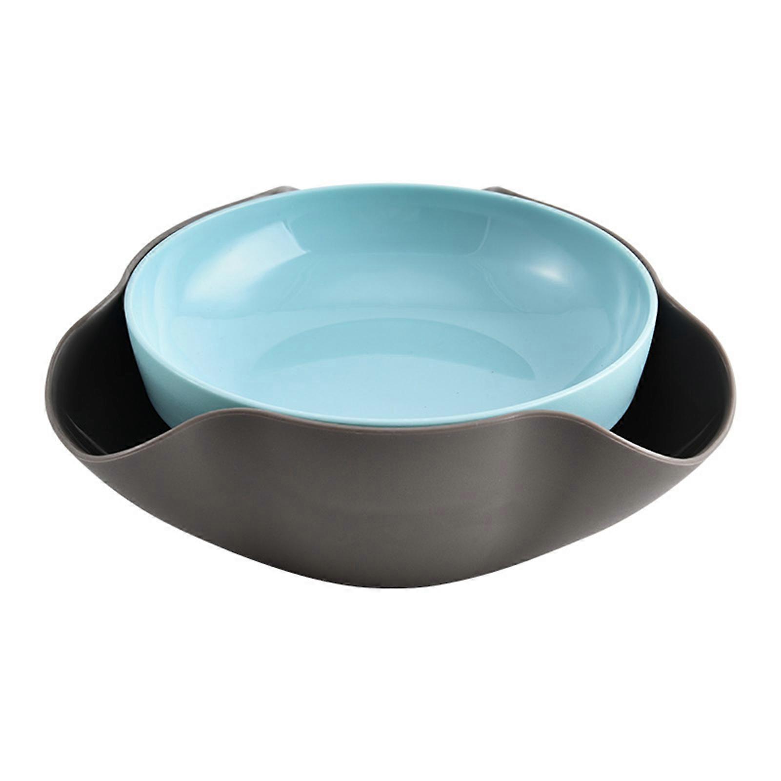 Shell Collecting Snack Bowl with Shell Storage Double-layer Nut Bowl Detachable Divided Snack Bowls with Trash Can