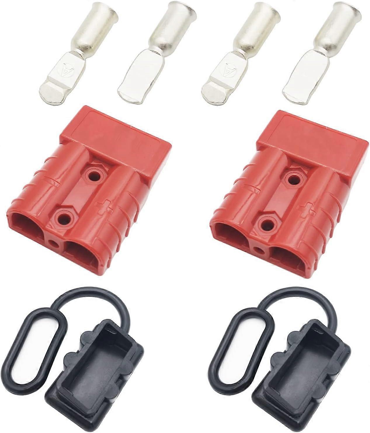 Battery Connector,50A 600V Battery Quick Connect Connector Plug,for Car Camper Van Caravan Motorcycle Boat (Red)
