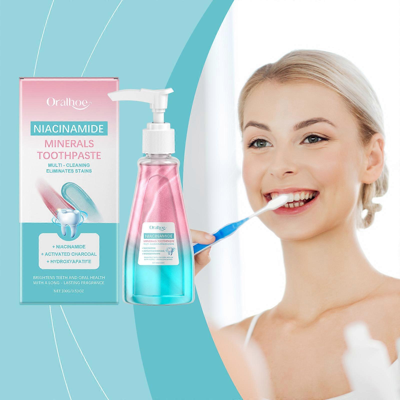 Nicotinamide Dazzle White Toothpaste, Dazzling Whitening Toothpaste Fresh Breath Teeth Stain Removal Toothpaste Oral Health