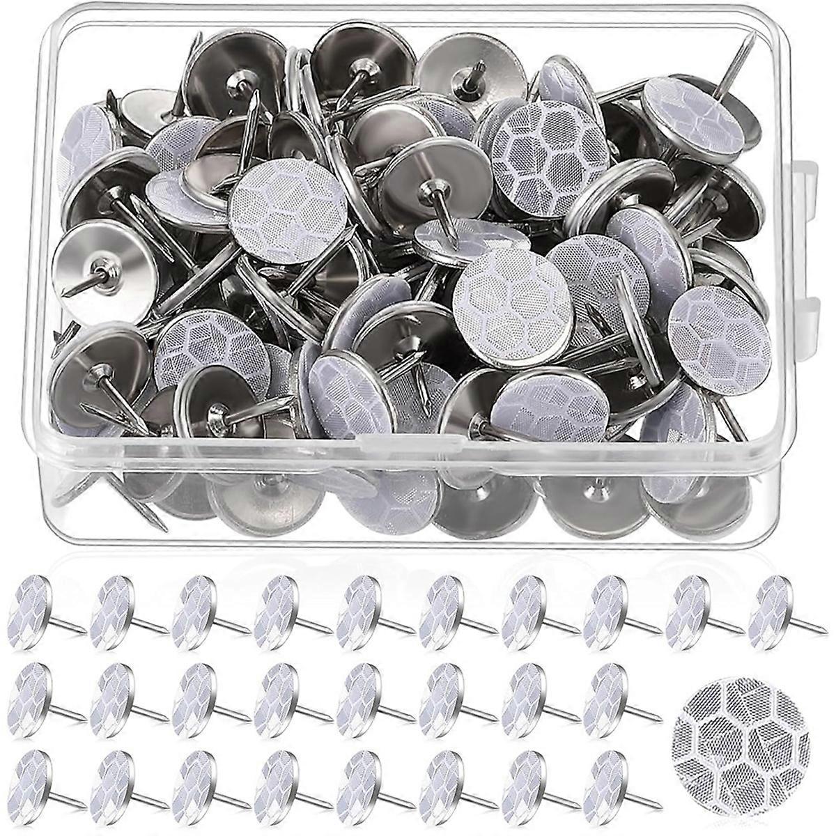 100Pcs Reflective Tacks Trail Marking Tacks Reflective Trail Tacks Glow Tacks Reflective Trail for