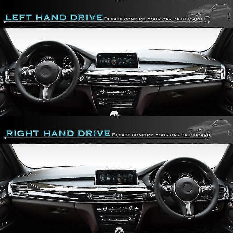Für X5 F15 2014-2018 X5m Schutzpolster Auto Armaturenbrett Vermeiden Sie Pad Instrument Plattform Schreibtischabdeckung Matte 2015 Linkslenker Leder Samt rot