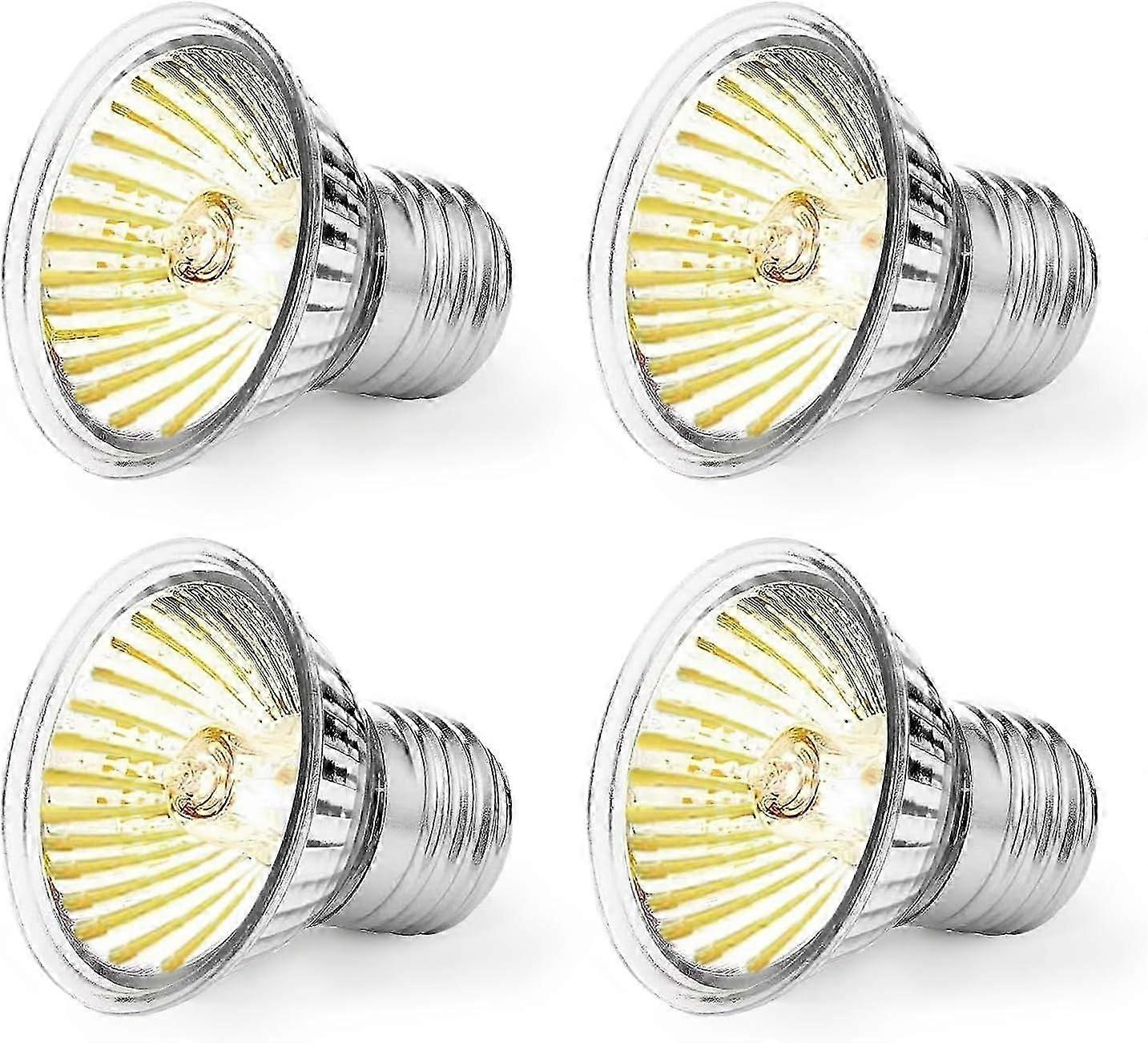 5Pcs E27 Reptile Heating Bulb, 50W UVA UVB Turtle Basking Light Bulb Dimmable Tortoise Heat Lamp Bulbs