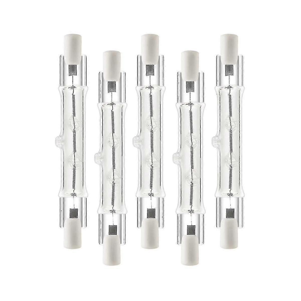 5 حزمة R7s 118mm 300w 230v ، r7s لمبة إضاءة خطية هالوجين ، مصباح هالوجين قابل للتعتيم للبناء Wo