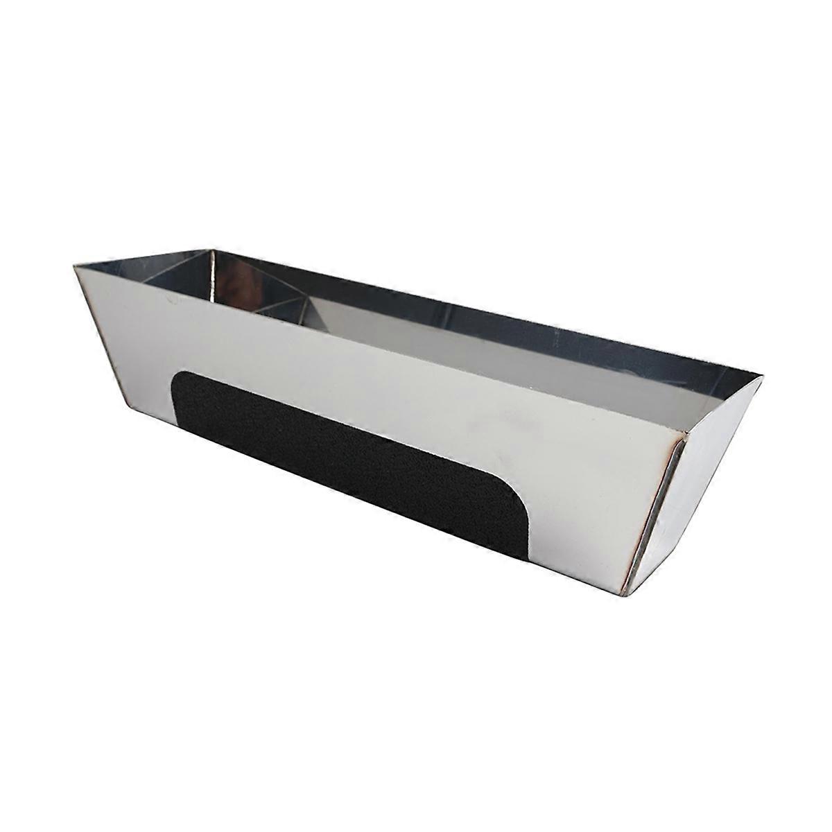 With Pad, Stainless Steel Mud Tray, Waterproof, Smooth, Heavy Duty, Non-Slip, for Drywall, Mud Tray, for Plaster,10Inch