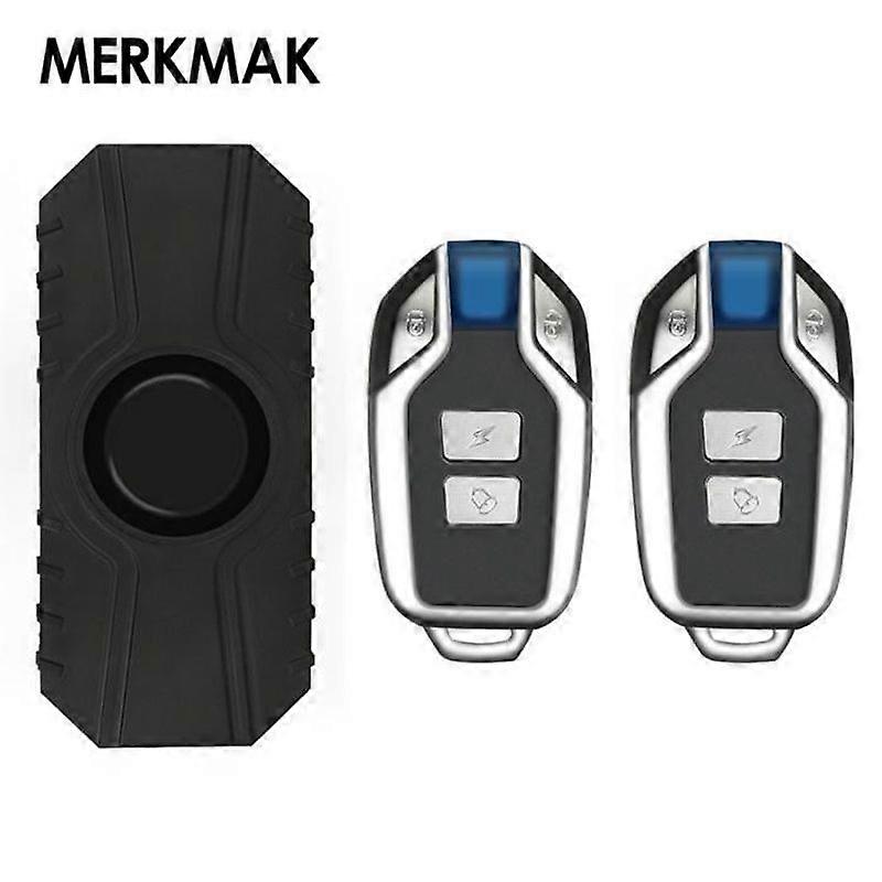 MERKMAK Wireless Bike Anti-Theft Alarmwith 2 Remote ControlSuper Powerful Sound 113 DB 7 Levels Sensitivity