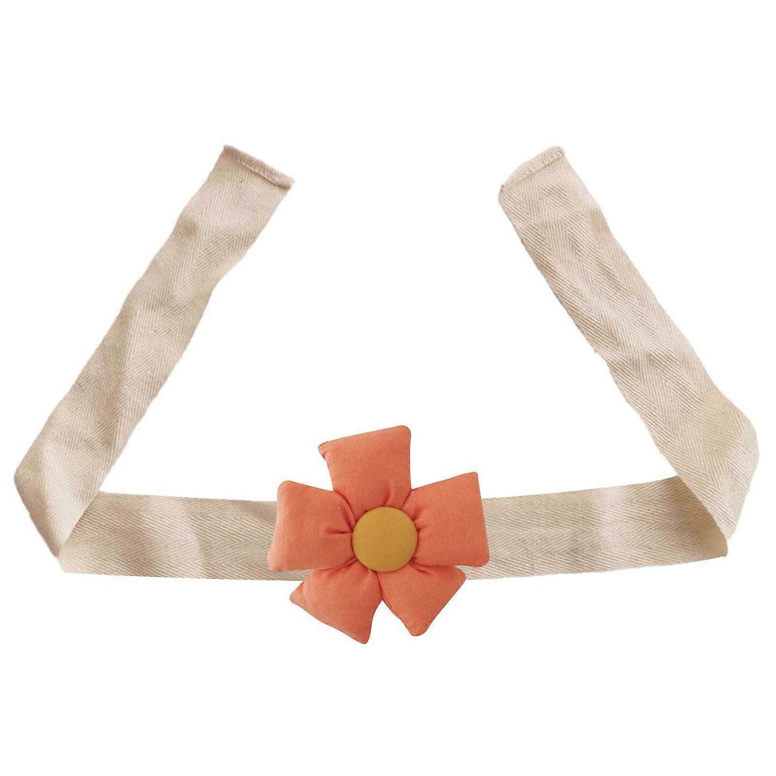 Fabric Flower Window Curtain Tiebacks Curtain Rope Warm and Inviting Curtain Tie Backs Suitable for Any Room Setting  orange