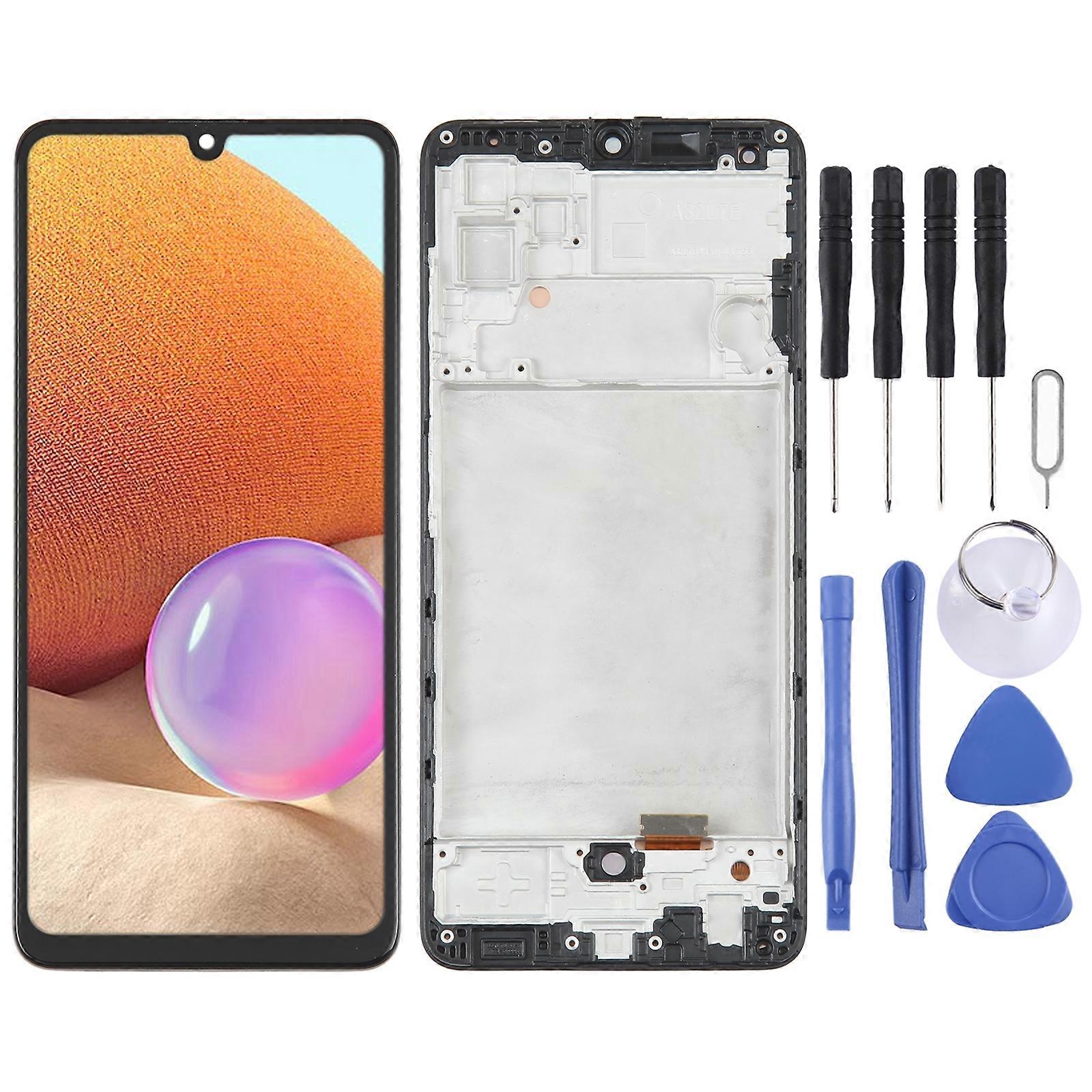 For Samsung Galaxy A32 4G SM-A325 OLED LCD Screen Digitizer Full Assembly with Frame