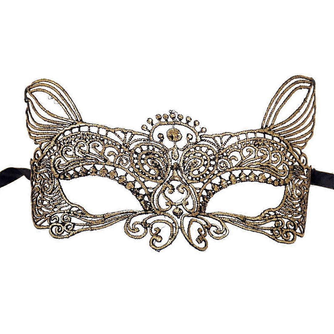 Bronzing Lace Cat King Mask