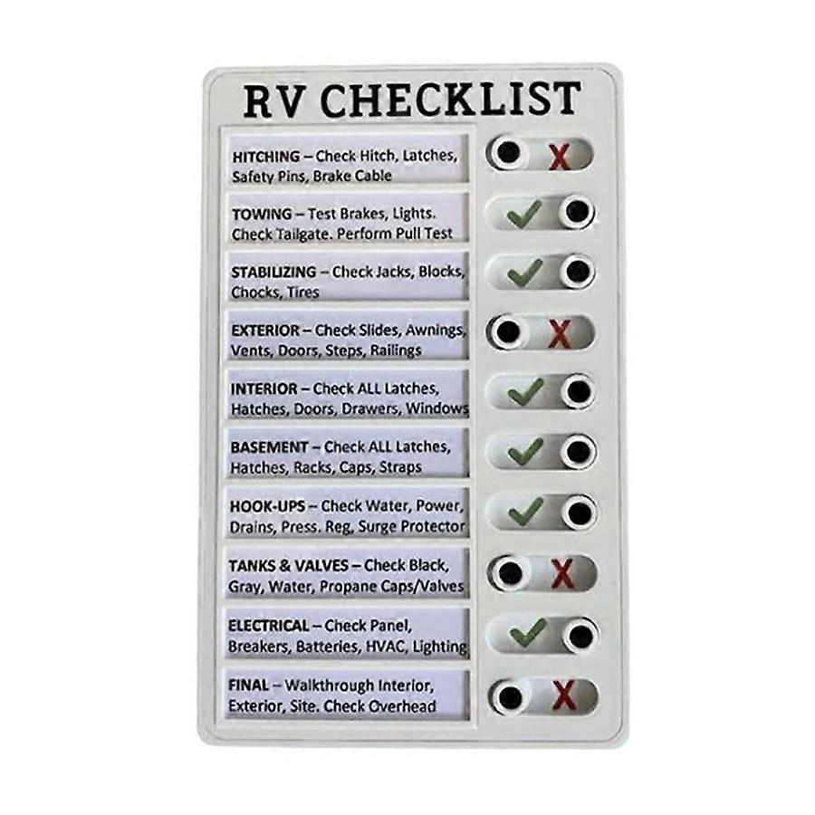 Durable Plastic RV Checklist: Portable & Reusable