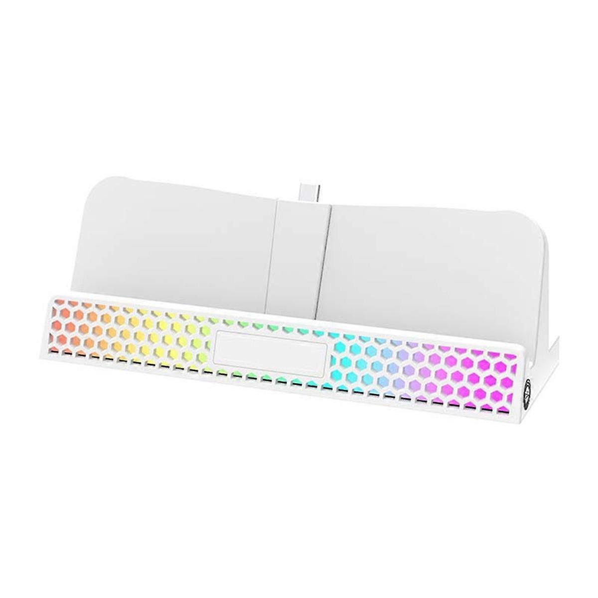 For Handheld Charging Single Base Charging Portable Stand with RGB Light for Portal Console White