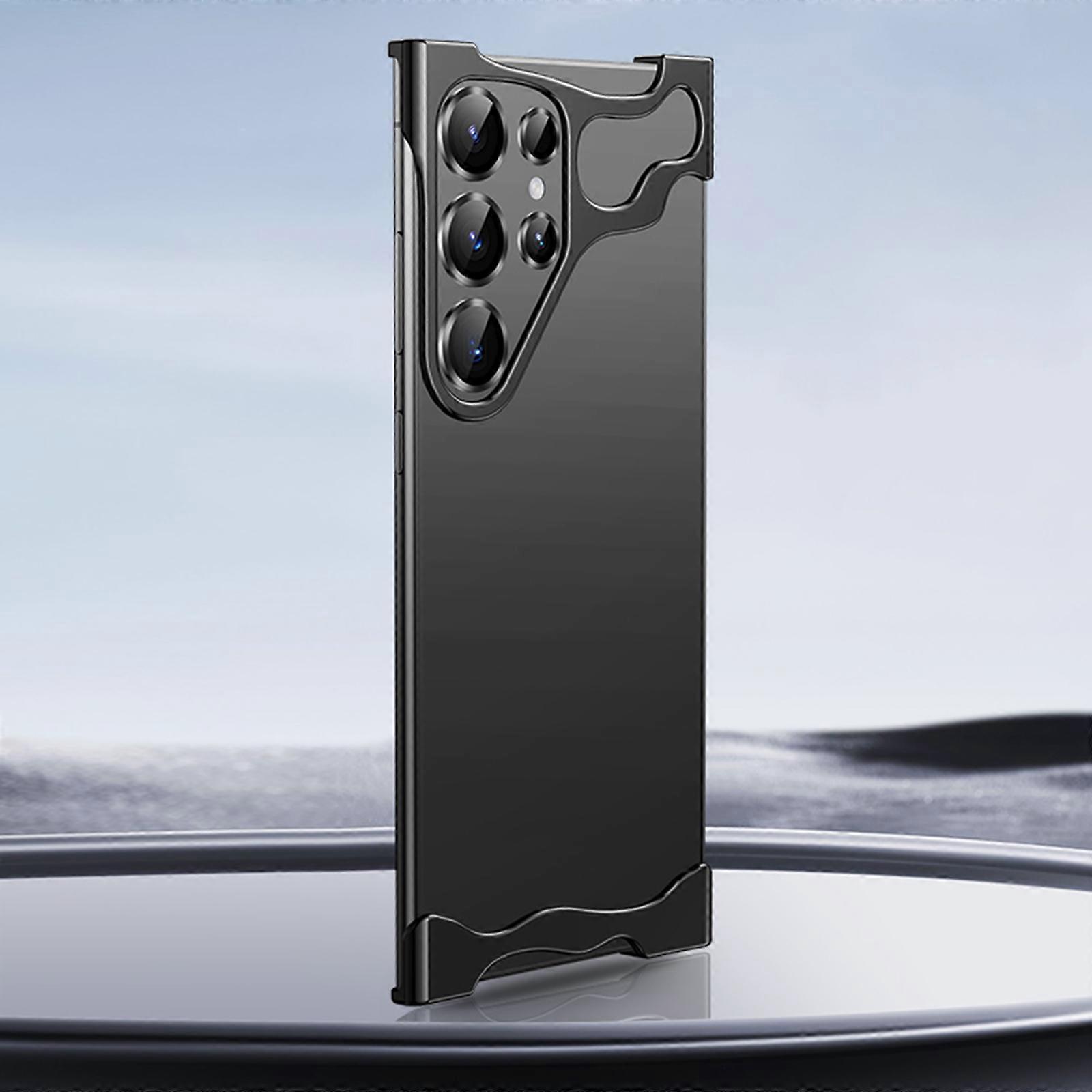 جراب هاتف وسادة زاوية معدنية بدون إطار مع فيلم عدسة