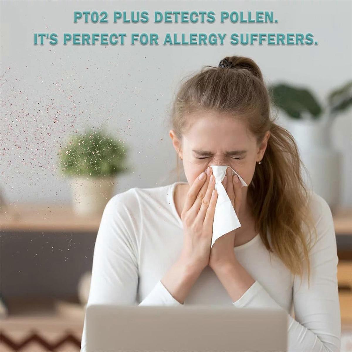 PT02 Plus WiFi Air Quality Monitor Detects Pollen TVOC CO CO2 PM2.5 1.0 Temp RH IoT Controller RS48
