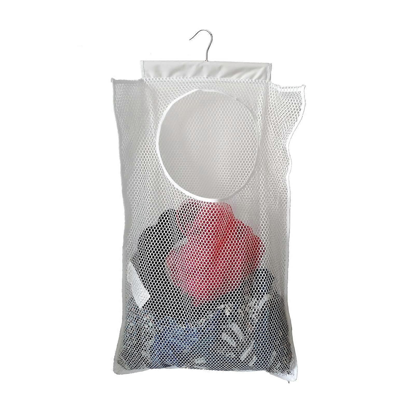 Large Hanging Mesh Laundry Hamper for Dirty Clothes 30x20x2in Durable Lightweight Design with Breathable Fabric