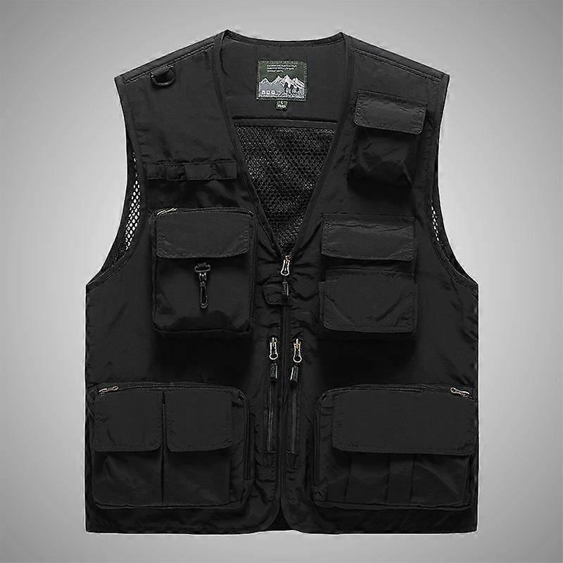 Spring and Autumn Multi-Pocket Men's Vest Breathable Outdoor Hiking Shoulder Jacket