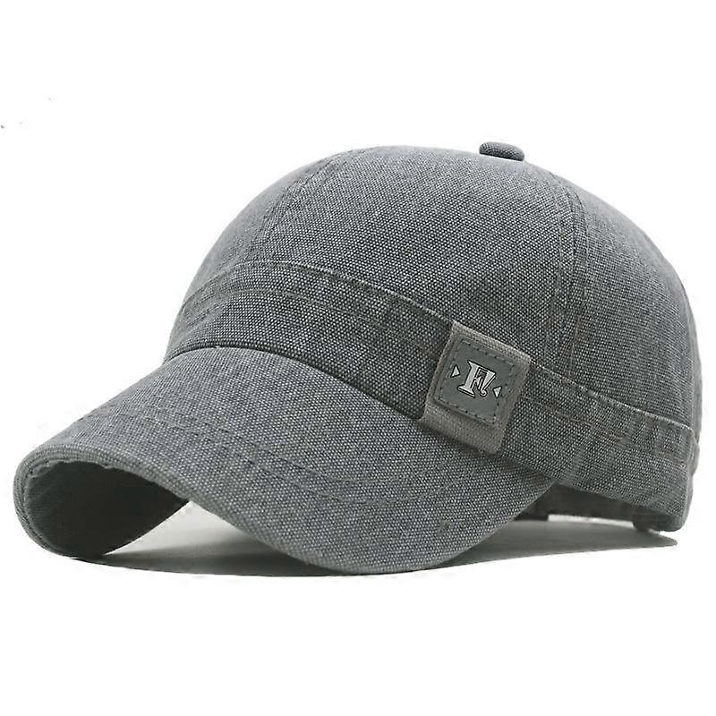 Canvas Baseball Cap Men's Short-Brimmed Cap Spring Summer Outdoor Sunscreen Sun Hat