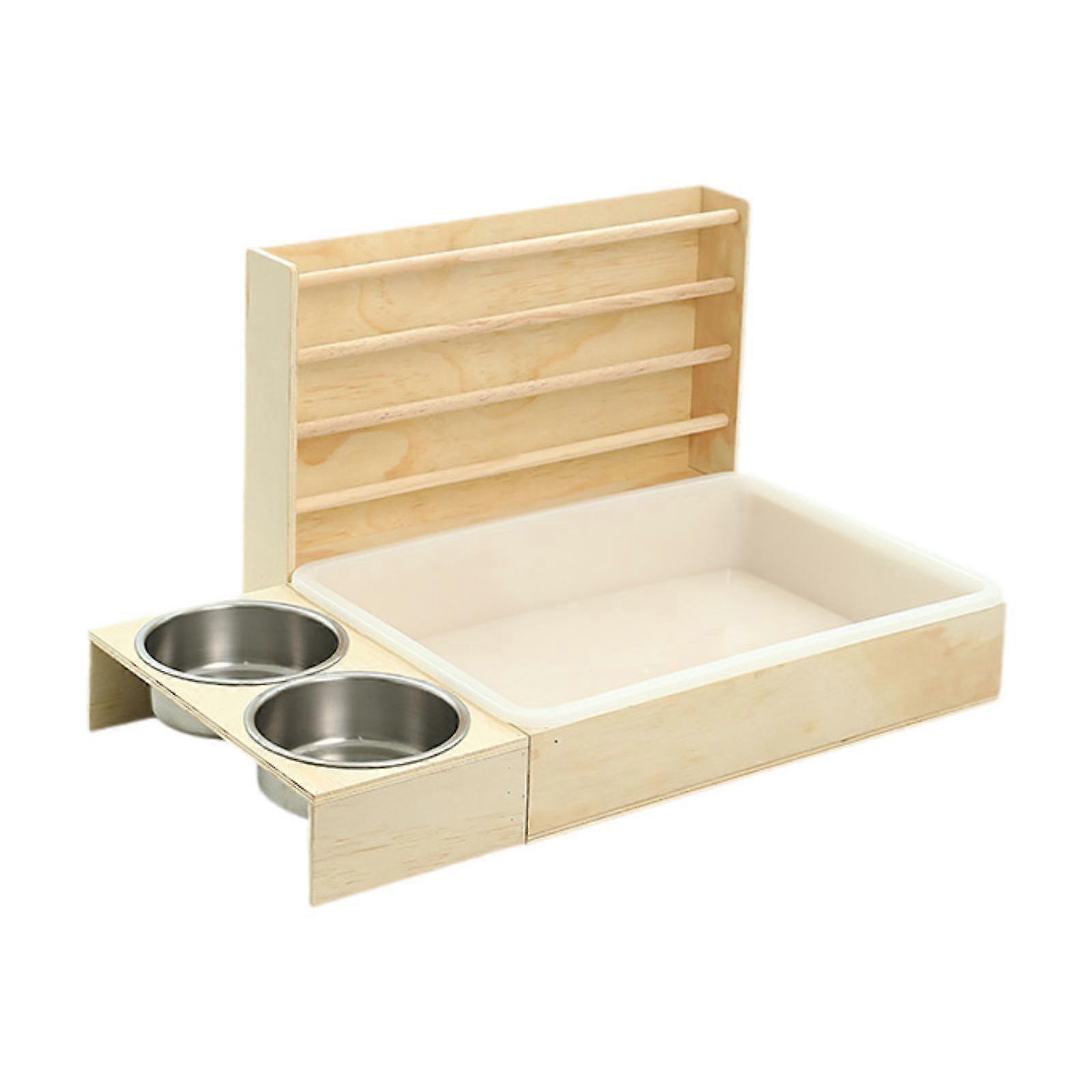 Wooden Rabbit Hay Feeder Rabbit Hay Holder Feeder for Guinea Pig Gerbil
