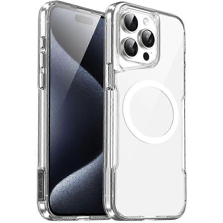 Compatible For iPhone 16 Pro Max Cellphone Case TPU+Acrylic Phone Cover Compatible with MagSafe