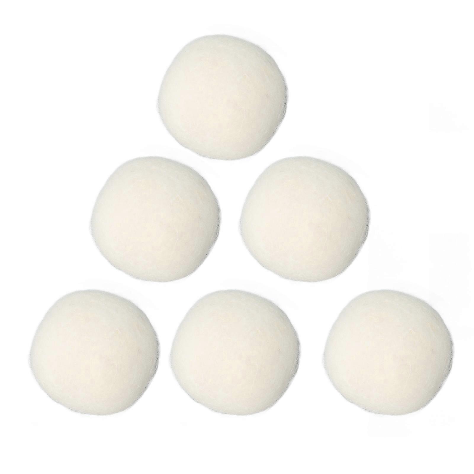 6pcs Wool Drying Balls Reusable Static Reduction Time Saving Skin Friendly Softener Ball for Clothes