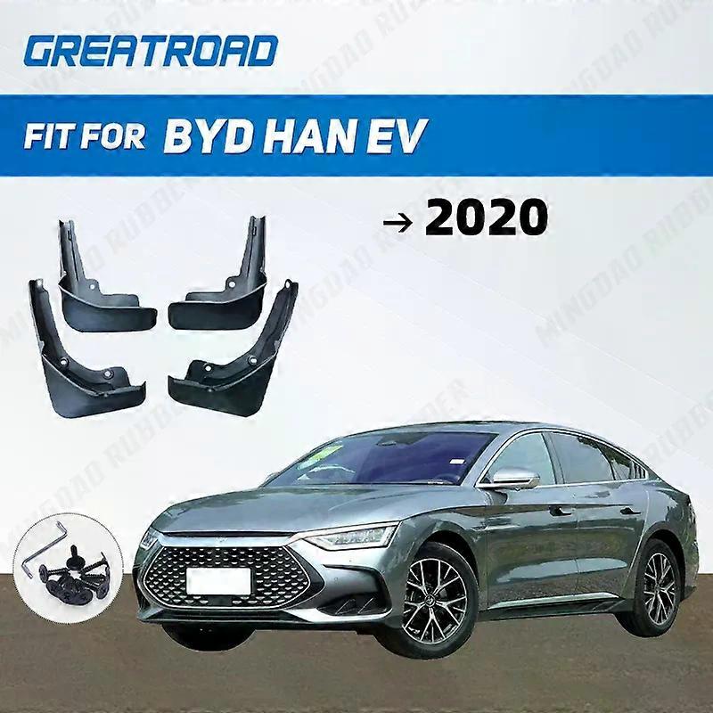 Exquisite 4PCS Car Mudguard Front Rear Mudguards Splash Guards Fender Mudflaps Accessories For BYD HAN EV 2020
