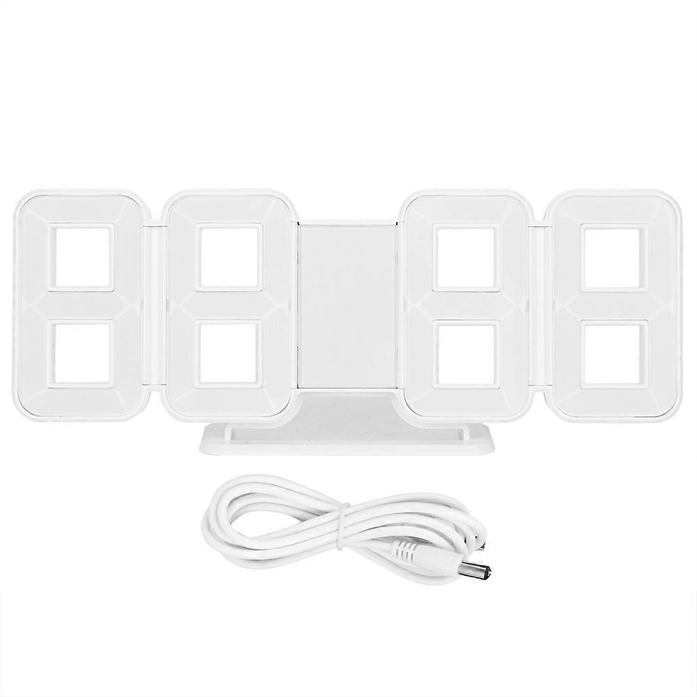 LED Digital 3D Desk Wall Hanging Alarm Clock With Date and Temperature Display