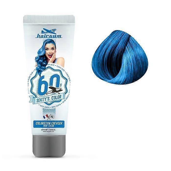 Semi-permanent coloring - HAIRGUM - Flash Blu - 60ml - All hair types - Mixed