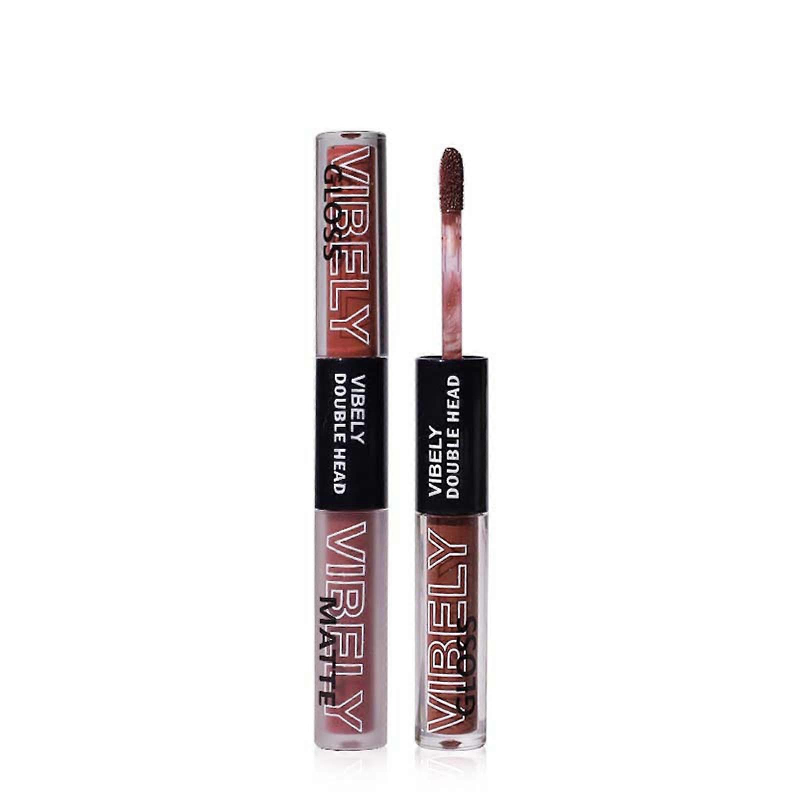 A Double Head Water Gloss Mirror Lip Glaze Mist That Does Not Stick To The Cup, Matte White, Film Forming And Makeup Setting Lip