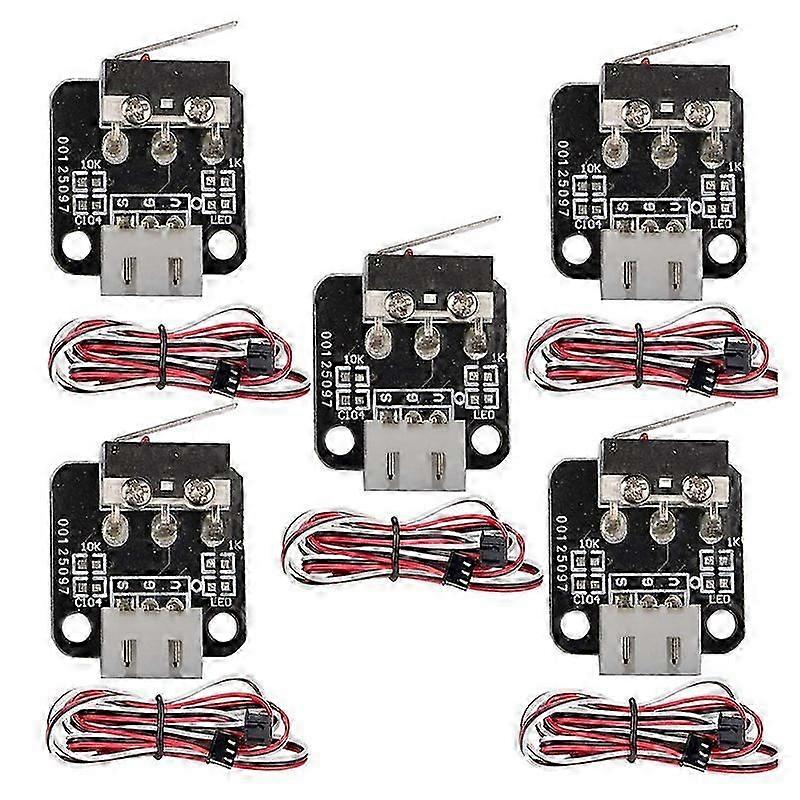 5 pezzi 3 pin per finecorsa con cavi, finecorsa per stampante 3D, interruttore di fine corsa meccanico js