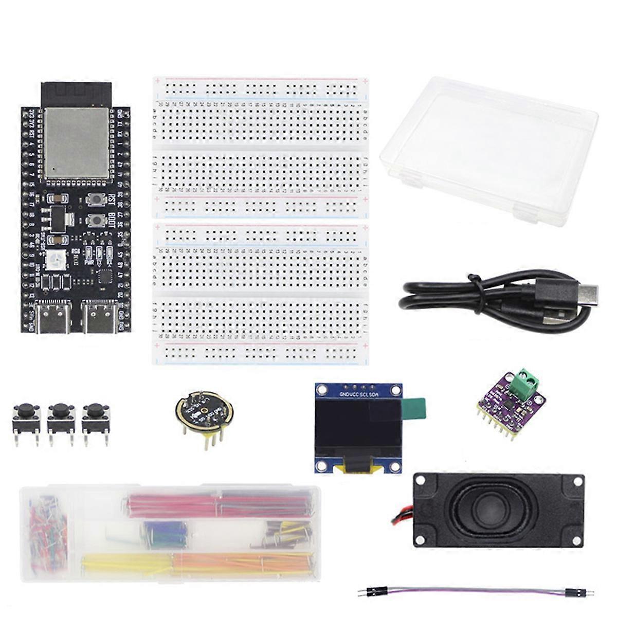 AI Voice Chat Robot ESP32-S3 Udviklingskort Breadboard 0,96 tommer LCD-sæt til DeepSeek for Studen