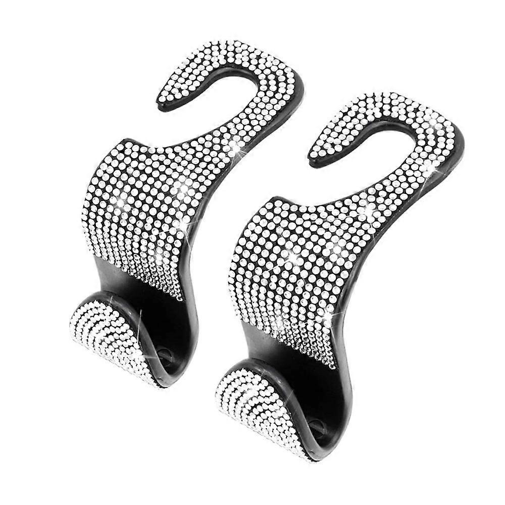 Bling Car Seat Headrest Hooks 2 Pack for Front and Back Seat, Universal Fit, Durable Material, Stylish Design