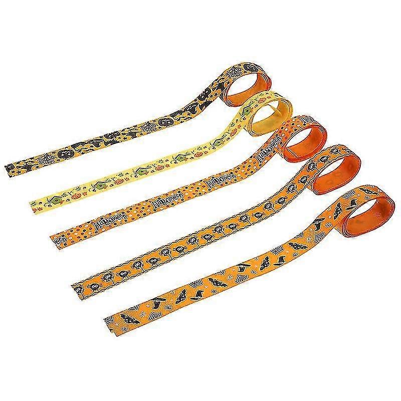 5pcs Gift Wrapping Ribbons For Halloween Decorations