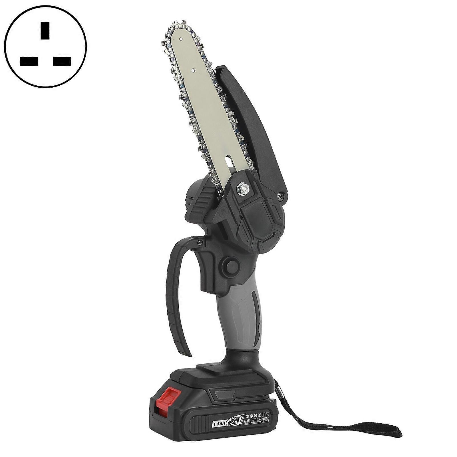 6 Inch Mini Chainsaw, Adjustable Cutter Head, Battery Powered, One-Hand Operation