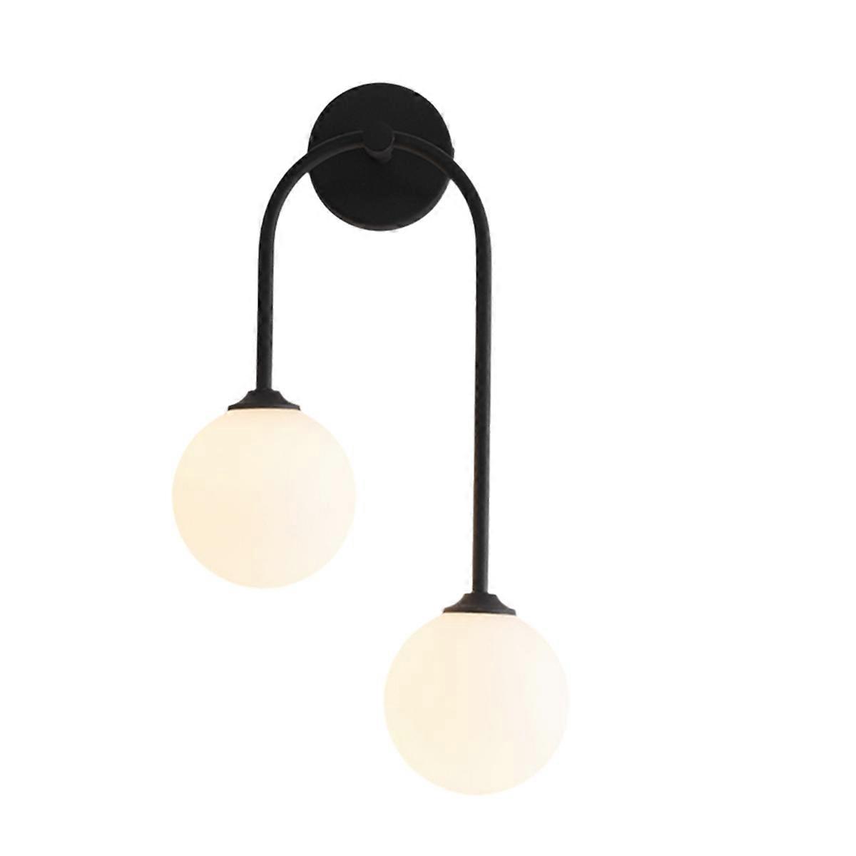 2-Light Glass Globe Decorative Wall Lamp Vanity Light B Warm Light