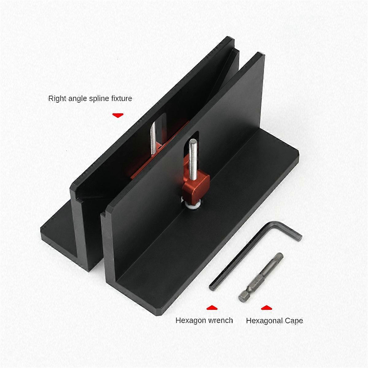 Right Angle Spline Fixture Router Table Wood Frame Tenoning Slotting