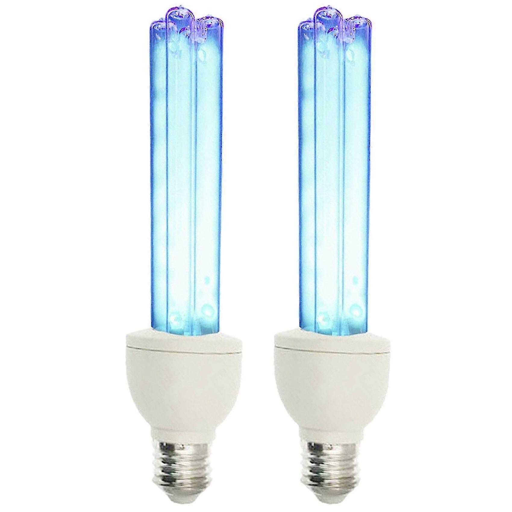 2x E27 紫外線紫外線ライト管球根消毒ランプ殺菌ランプ電球 15w オゾン紫外線ランプ 220v