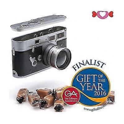 Vintage Camera Tin Containing Chocolate Confections