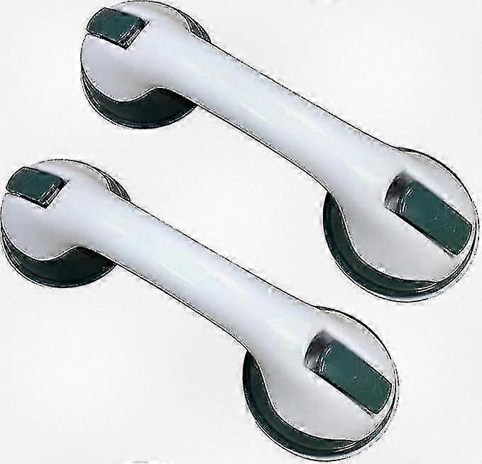 2-Piece Bathroom Safety Handles with Strong Grip, Non-Slip Shower Support Bars, Secure Suction Mount Handrails for Showers and Tubs