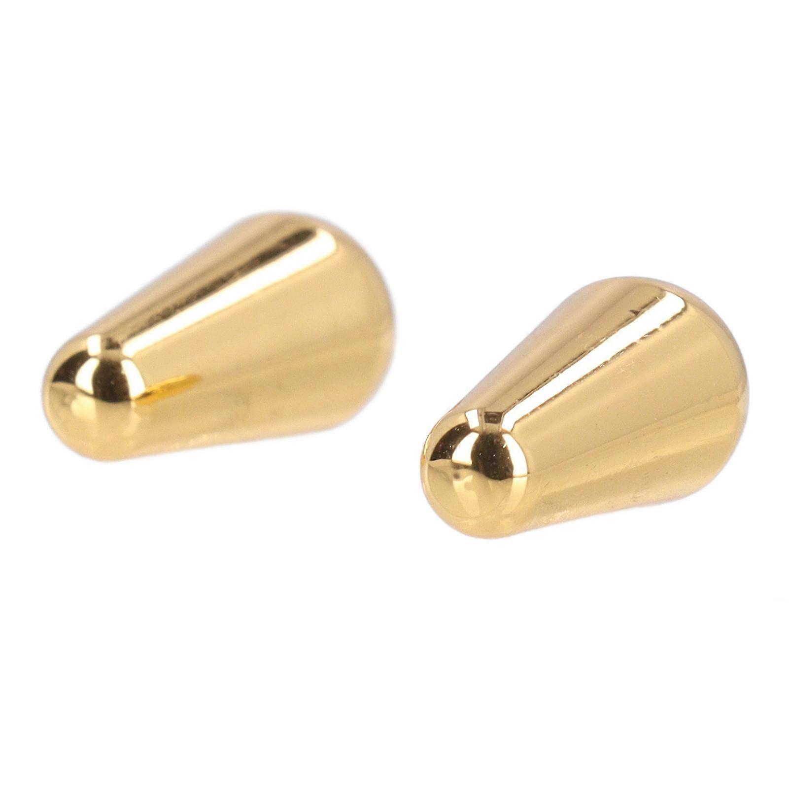 2PCS Guitar Pickup Switch Caps 3 Way 5 Way Toggle Switch Knob Tip Replacement for ST TL Style Electric Guitars Gold 