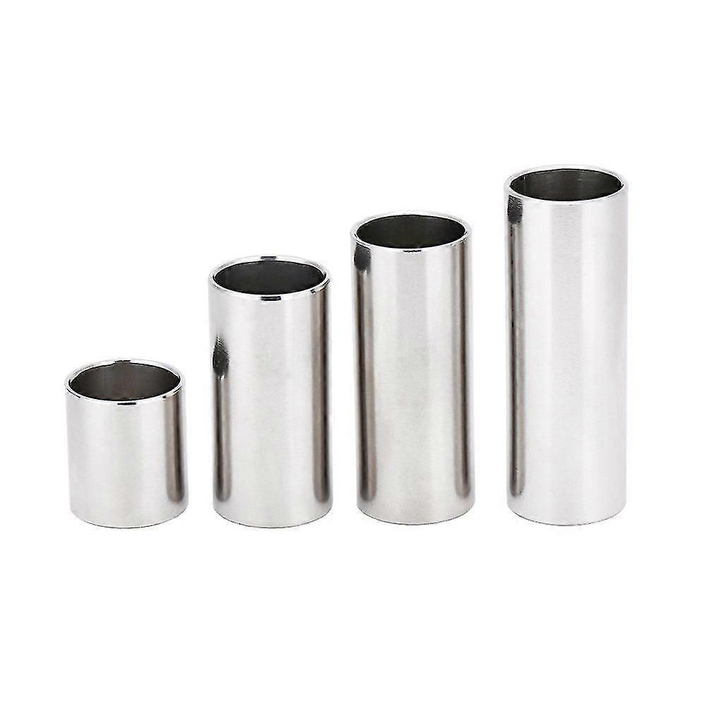 Guitar Slides Set, 4pcs Professional Stainless Steel Slides
