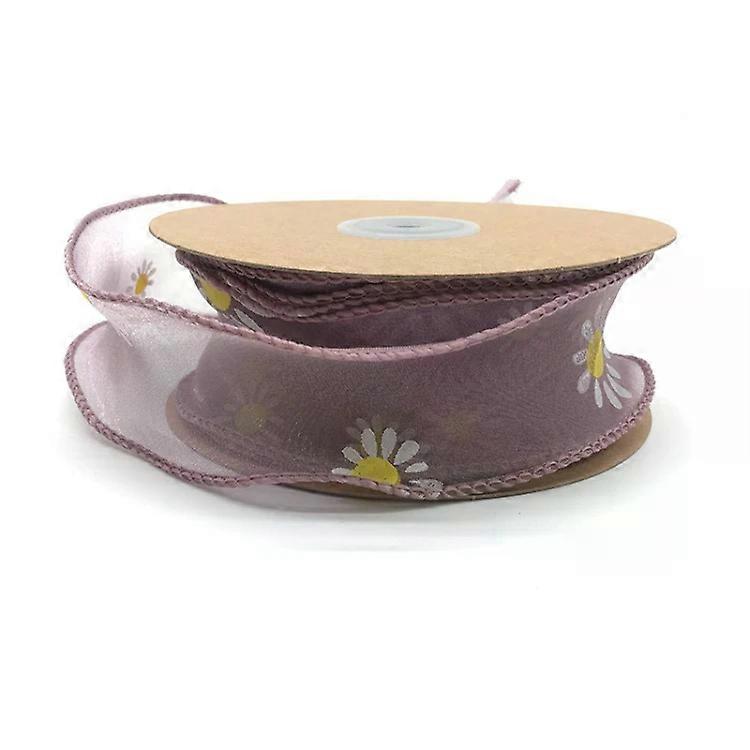 Daisy Mermaid Ribbon Flower Bouquet-2 PCS Taro Purple Snow Yarn Taro Purple